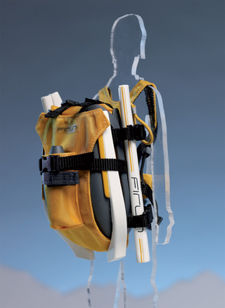 Illustration for article titled Inflatable Rescue Sled Concept Converts into Backpack